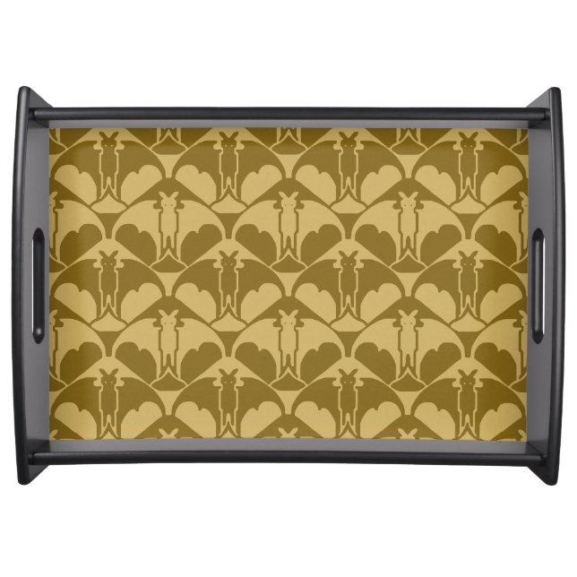 Amber Batty Large Black Serving Tray (Front)