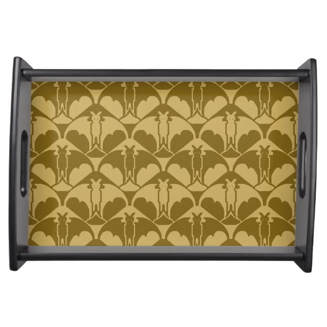 Amber Batty Small Black Serving Tray (Front)