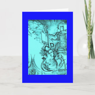 Amber Blue Greeting Card