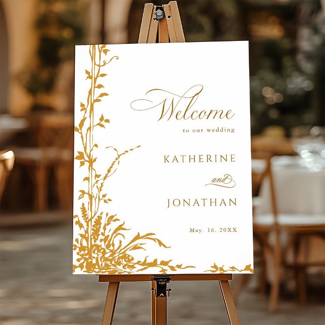 Amber Botanical Garden Wedding Welcome  Poster (Creator Uploaded)