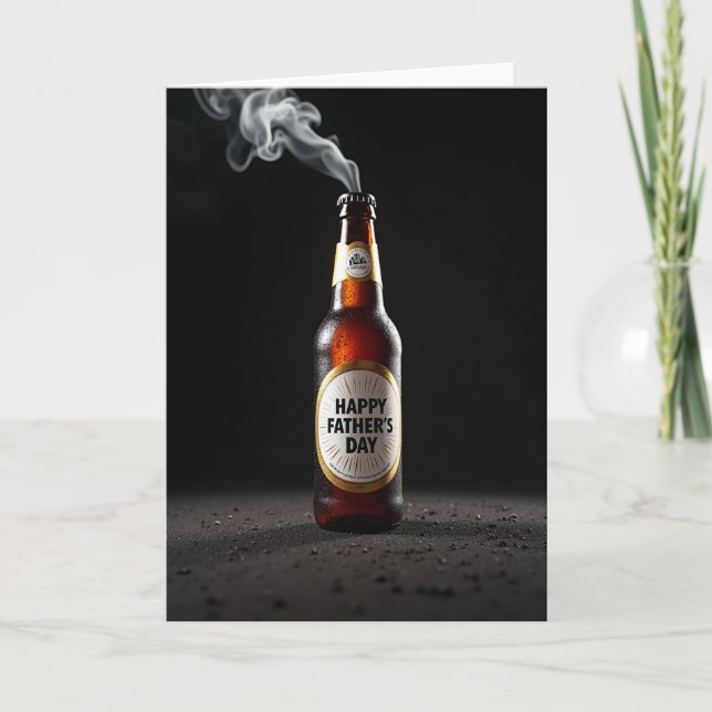 Amber Bottle Fathers Day Card (Front)