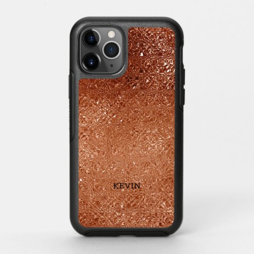 Amber brown iridescent glass texture OtterBox symmetry iPhone 11 pro case