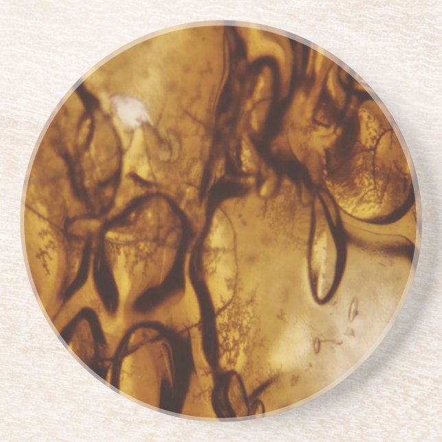 Amber Bubbles Drink Coaster (Front)
