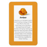 Amber Crystal Meaning Jewelry Gemstone Sign Magnet