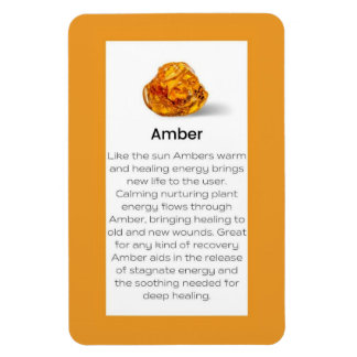Amber Crystal Meaning Jewelry Gemstone Sign Magnet