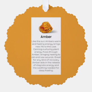 Amber Crystal Meaning Jewelry Gift Card Tag