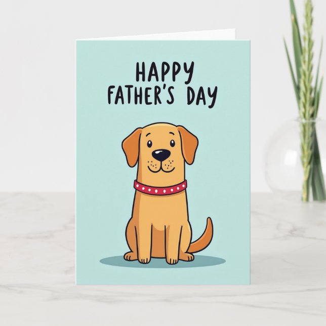 Amber Dog Fathers Day Card (Front)