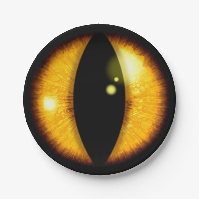 Amber Dragons Eye Paper Plates (Front)