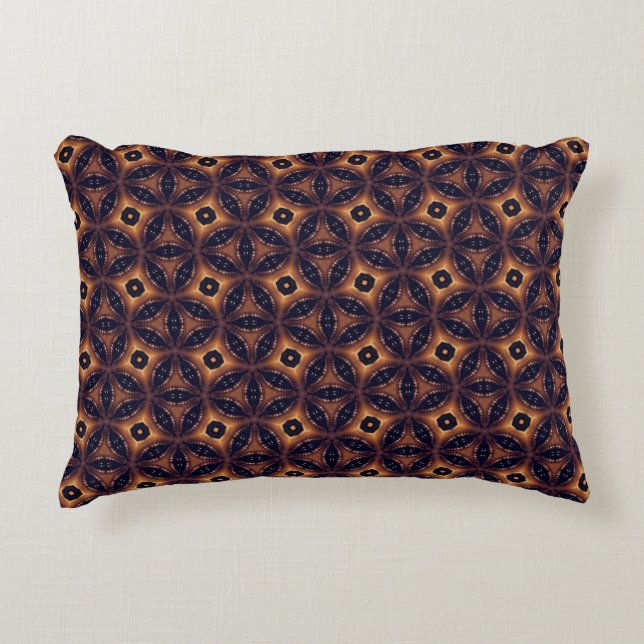 Amber Eclipse Mosaic Accent Pillow (Front)