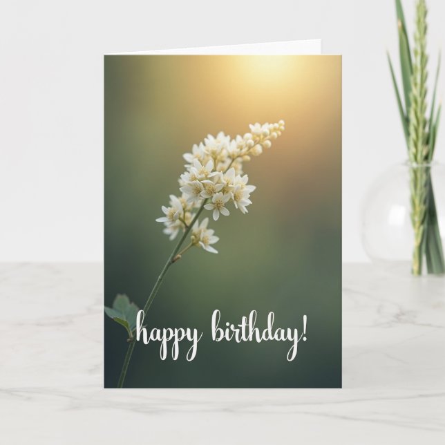 Amber Emerald Birthday Card (Front)