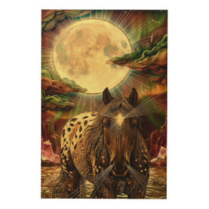 Amber Equine Aura Wood Wall Art