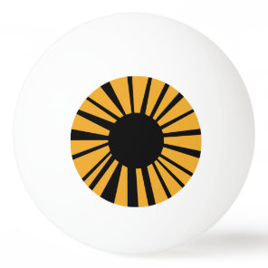 Amber Eye with Black Pupil on White Eyeball Ping-Pong Ball