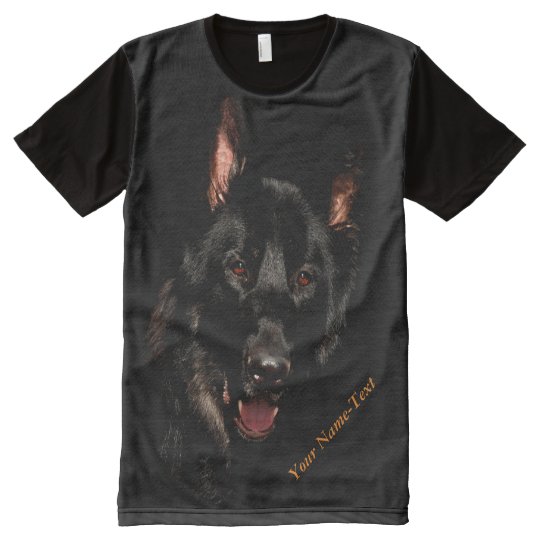 Amber Eyed Black German Shepherd Dog Unisex Tshirt | Zazzle.com