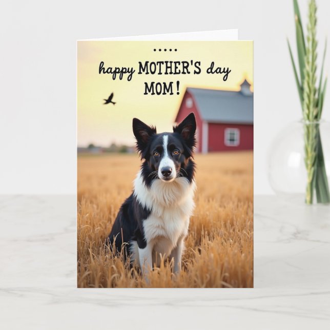 Amber Eyes Mothers Day Dog Card (Front)