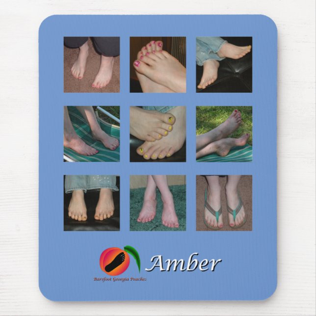 Amber Feet Collage Mousepad (Front)