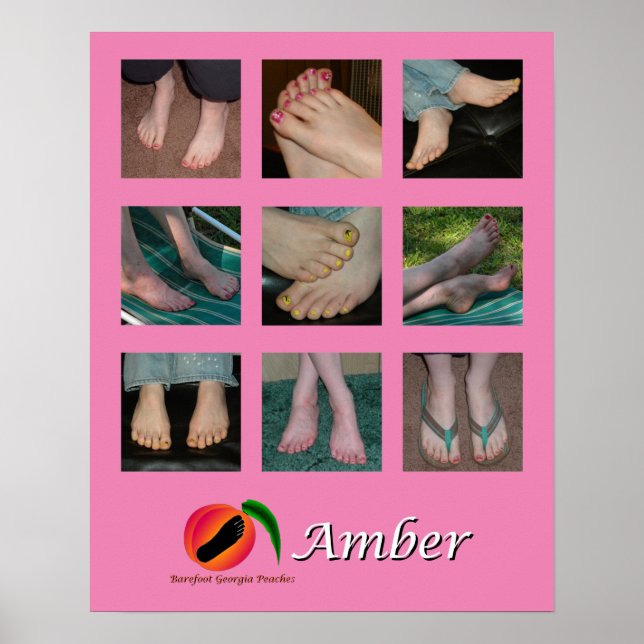 Amber Feet Collage Poster (Front)