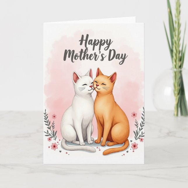 Amber Feline Mothers Day Card (Front)