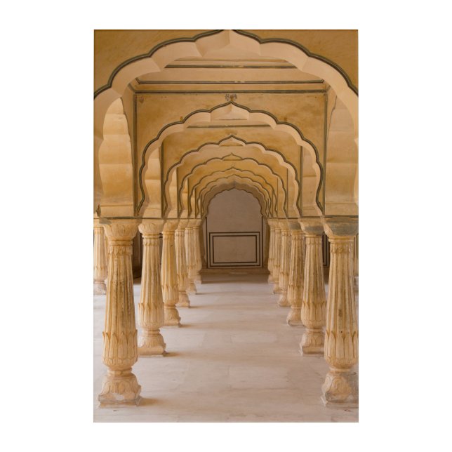 Amber Fort Arched Hall Acrylic Print (Front)