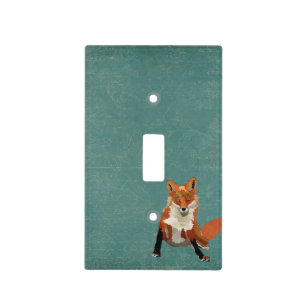 Amber Fox Blue Light Switch Cover