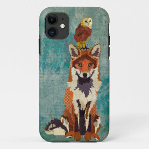 Amber Fox & Owl Blue Rose Case