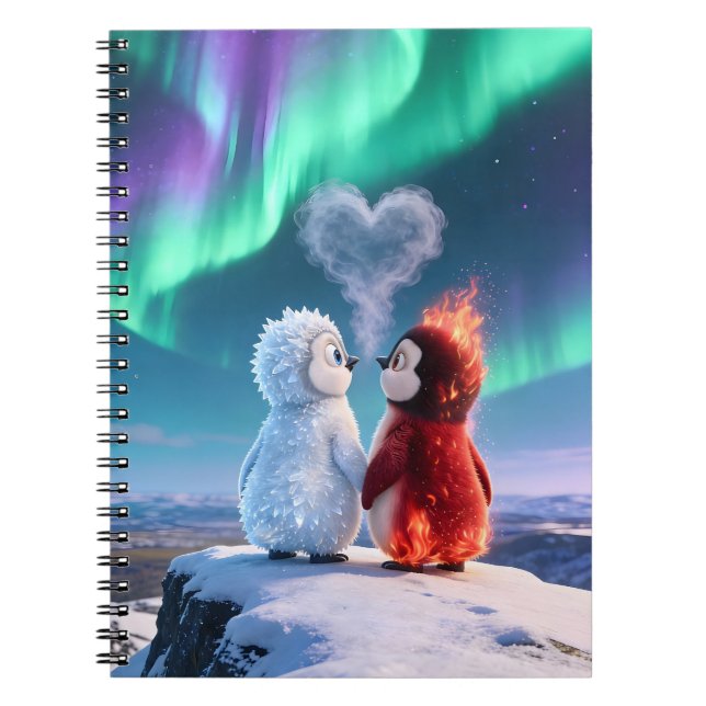 Amber & Frosty Aurora Magic Notebook (Front)