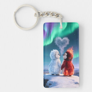 Amber & Frosty Aurora Magic Penguin Keychain