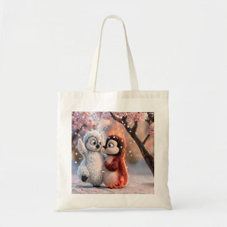 Amber & Frosty Cute Penguin Tote Bag