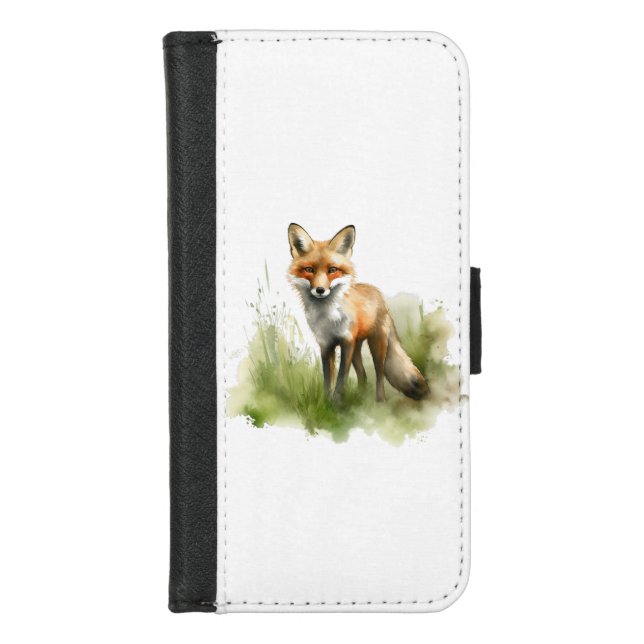 Amber Gaze: Meadow Fox, custom iPhone Wallet Case (Front)