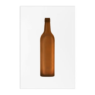 Amber Glass Bottle Illustration Acrylic Print