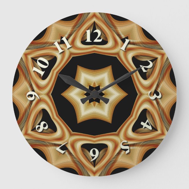 Amber Hearts Large Clock (Front)