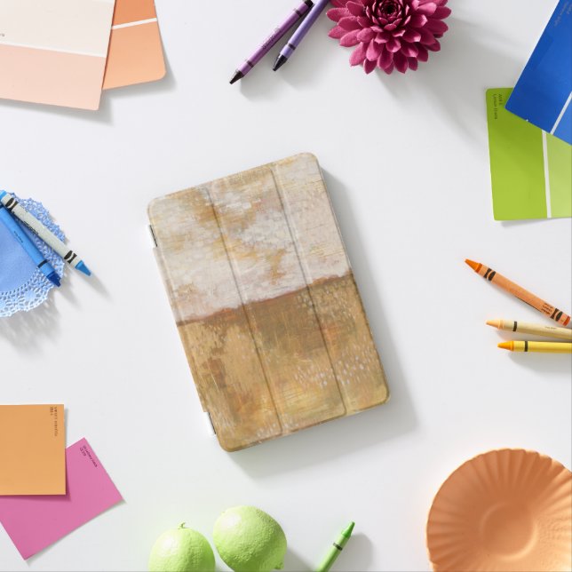 Amber Horizon Abstract Print | Melissa Averinos iPad Mini Cover (In Situ)