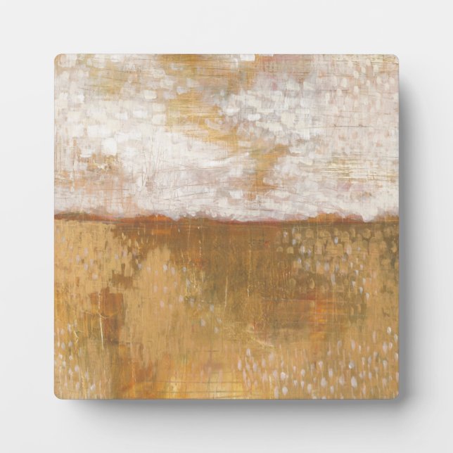 Amber Horizon Abstract Print | Melissa Averinos Plaque (Front)