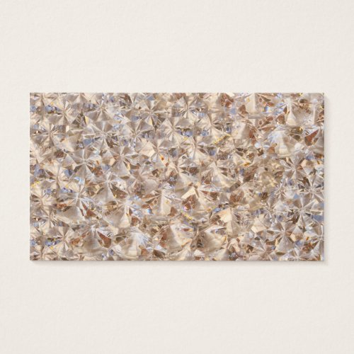 Ice Amber Diamond Crystals Glitter Bling Business Cards