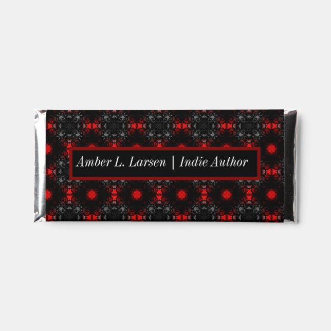 Amber L. Larsen Signature Pattern Hershey Bar Favors (Front)