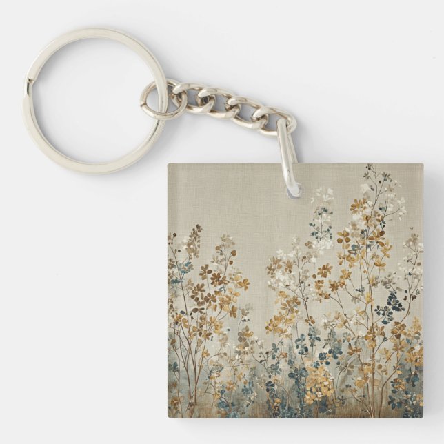 Amber meadow floral keychain (Front)