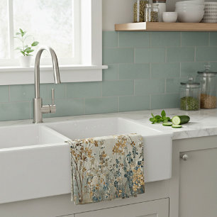 Amber meadow floral kitchen towel