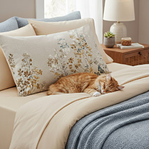 Amber meadow floral pillow case