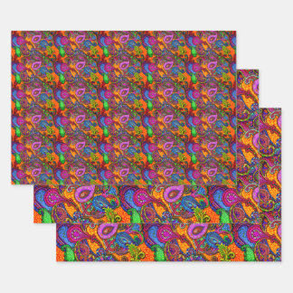 Amber Melange Paisley Guitar Set Wrapping Paper Sh