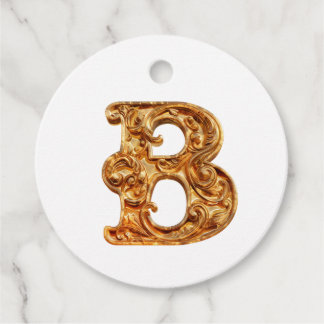 Amber Monogram B Ornament – Customizable Design Favor Tags