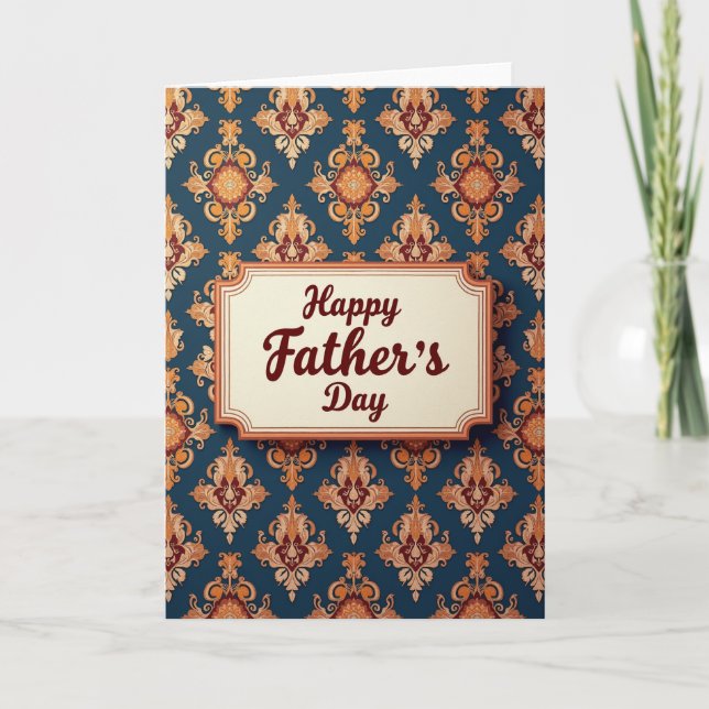 Amber Motif Fathers Day Card (Front)