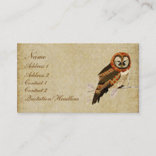 Amber Mums Owl Business Card/Tags Card