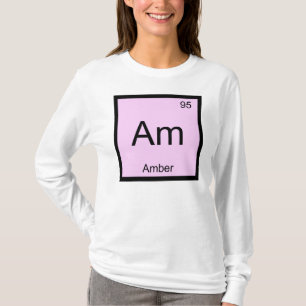 Amber Name Chemistry Element Periodic Table T-Shirt