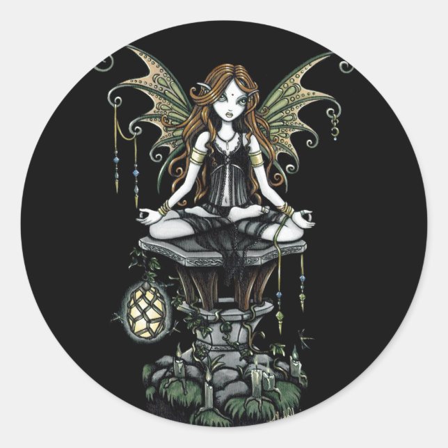 "Amber" Nature Lotus Fairy Stickers (Front)