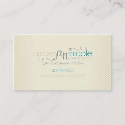 Customizable Amber Nicole Photography | Custom Business Card