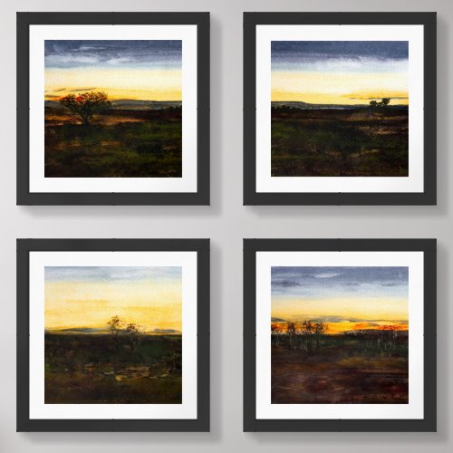 Amber on the Horizon Wall Art Sets