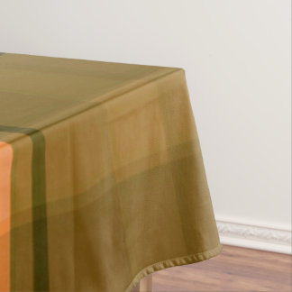 Amber Orange Plaid Tablecloth