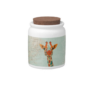 Amber Peeking Giraffe Cookie Jar