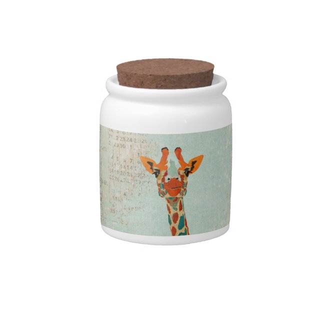 Amber Peeking Giraffe Cookie Jar (Front)