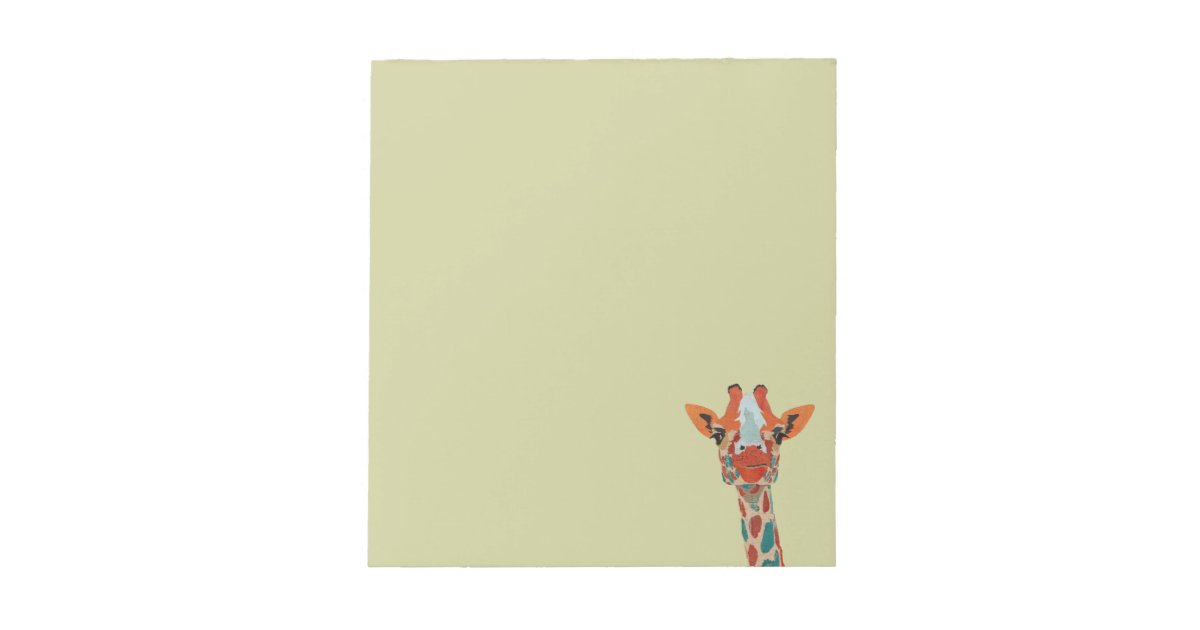 Amber Peeking Giraffe Notepad | Zazzle