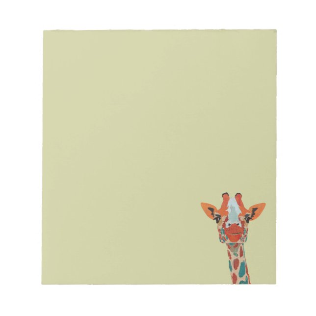 Amber Peeking Giraffe Notepad (Front)